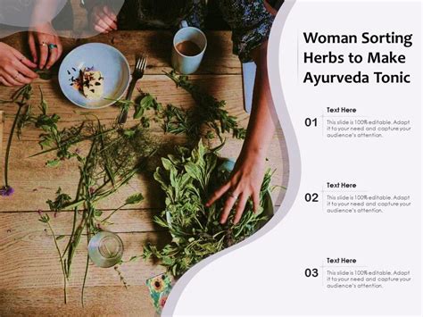 Woman Sorting Herbs To Make Ayurveda Tonic | Graphics Presentation | Background for PowerPoint ...