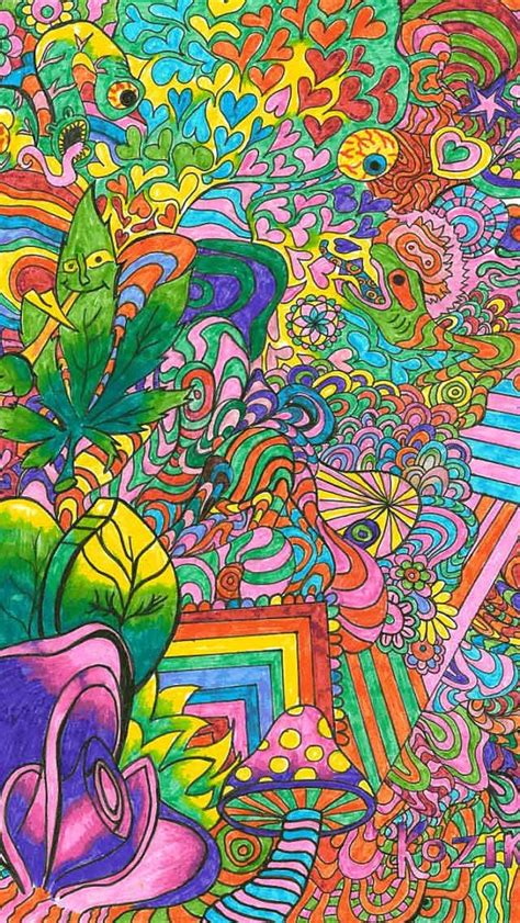 Psychedelic Poster Art Mushroom Poster Print Trippy Art