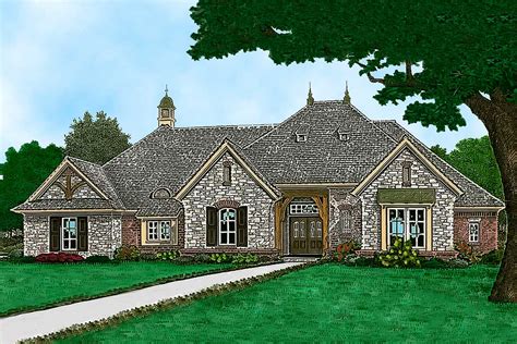 One Story European House Plan - 48563FM | Architectural Designs - House ...