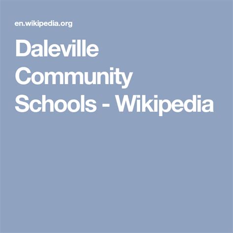 Daleville Community Schools - Wikipedia | School, Community, Wikipedia