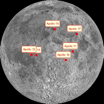 Lunar Landing Sites Map