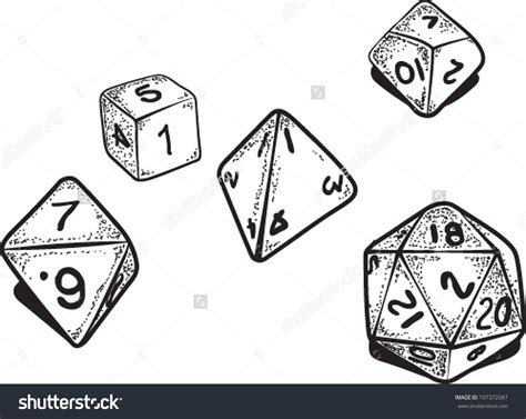 Role Playing Dice Illustration - 107372087 : Shutterstock | Dice tattoo, Roleplay, Illustration