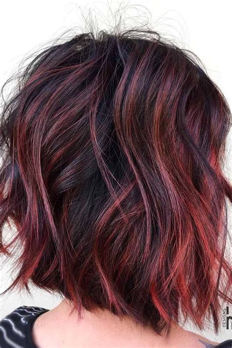 25 Ways To Accentuate Your Hair Color With Seductive Red Highlights | Red highlights in brown ...