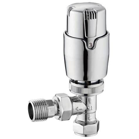 Thermostatic Radiator Valves (pair) - Chrome - Qualitex