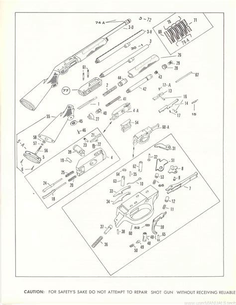 Semi Auto Shotgun Parts Diagram