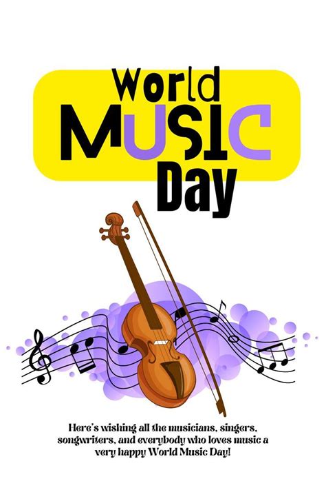 Happy World Music Day! in 2024 | World music day, World music, Music ...