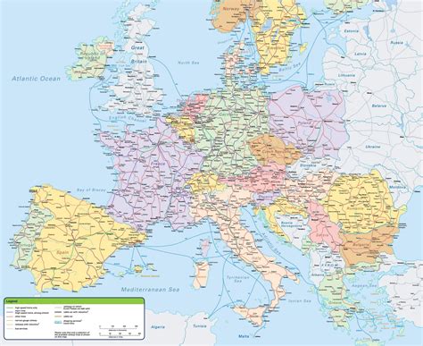 Autobahnen Europa Karte