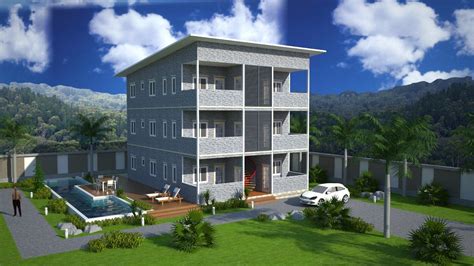 SOHO Steel Structure Prefabricated Apartment Buildings , Prefabricated Apartments