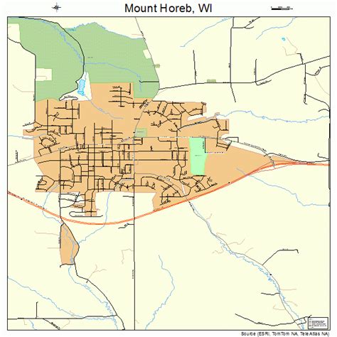 Mount Horeb Wisconsin Street Map 5554725