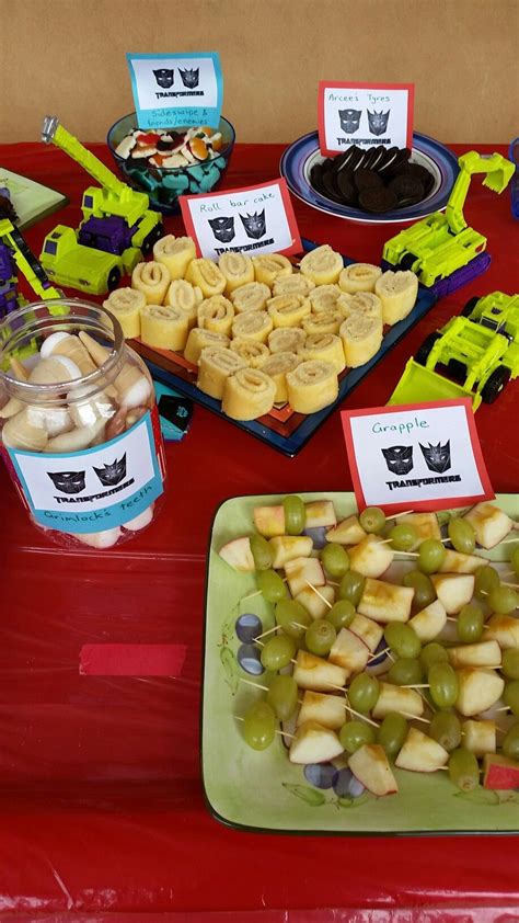 Transformer party food | Transformer birthday, Transformers birthday ...