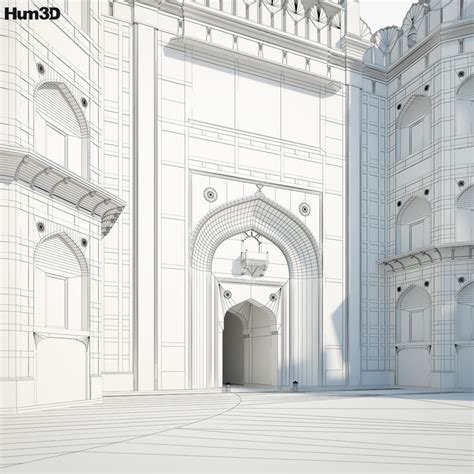 Red Fort 3D model - Architecture on Hum3D