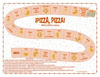 ¡Pizza, Pizza! Divertido juego de fracciones equivalentes. Tamaño carta ...