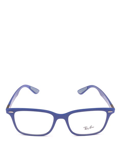 Glasses Ray Ban - Royal blue frame rectangular glasses - RB71445207