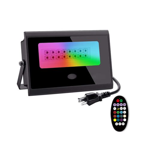 LED Flood Lights RGB Color Changing 20W Equivalent Outdoor with Remote ...