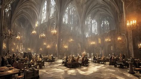 hogwarts cinematic great hall art, detailed epic | Stable Diffusion