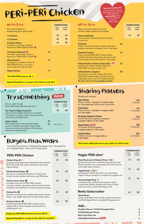 Nando's Menu, Menu for Nando's, Pearl Qatar, Doha - Zomato Qatar