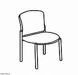 Chair Coloring Round Clipart Book Pages White Black Colorear Furniture  sketch template