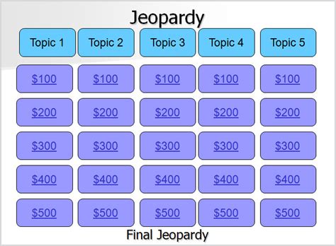 Free Jeopardy Game Template With Music - guguao