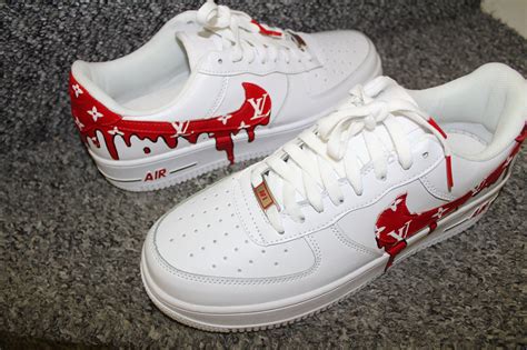 Off White Louis Vuitton Air Force 1 Red | semashow.com