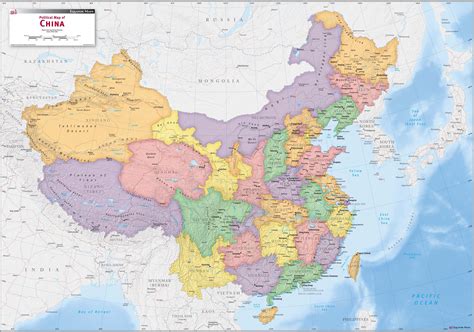 Large Printable Map Of China