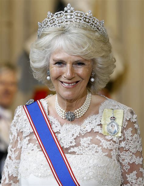 Camilla wears the Queen Mother’s spectacular Greville Tiara and Queen ...