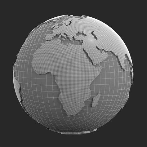 3D world continents - TurboSquid 1270056