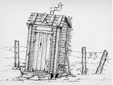 Outhouse Drawings Sketch Coloring Page sketch template
