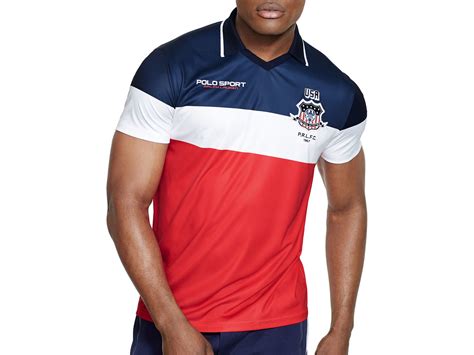 Lyst - Polo Ralph Lauren Polo Sport Usa Color-blocked Jersey Polo Shirt in Red for Men