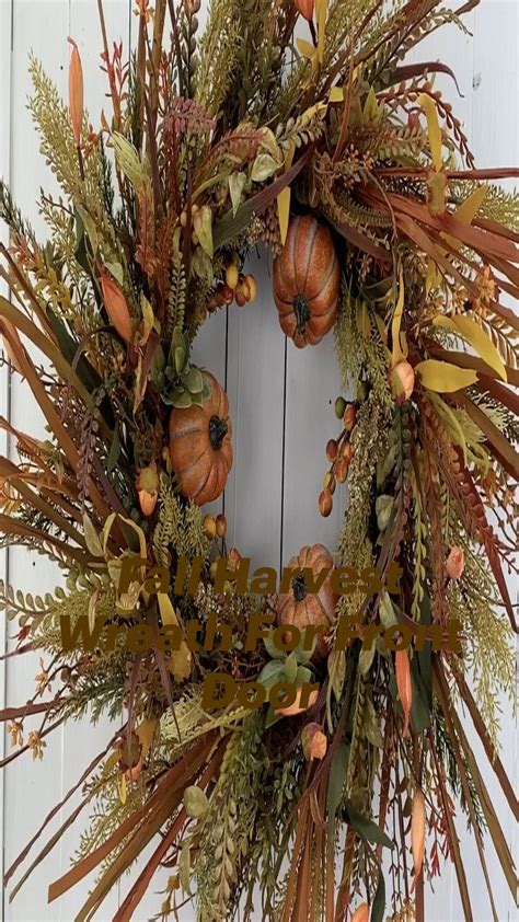 Fall Harvest Wreath For Front Door | Pinterest