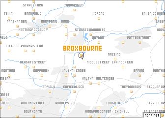 Broxbourne (United Kingdom) map - nona.net