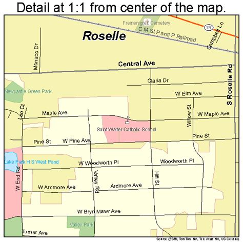 Roselle Illinois Street Map 1765806