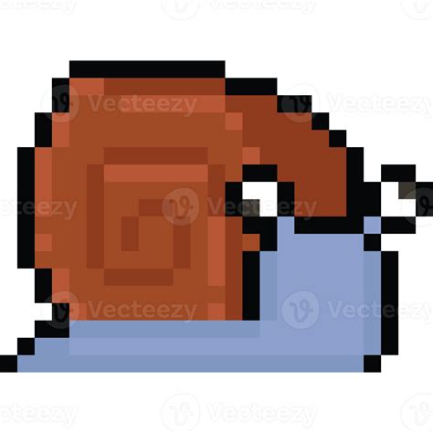 Pixel art cartoon snail character 28651879 PNG