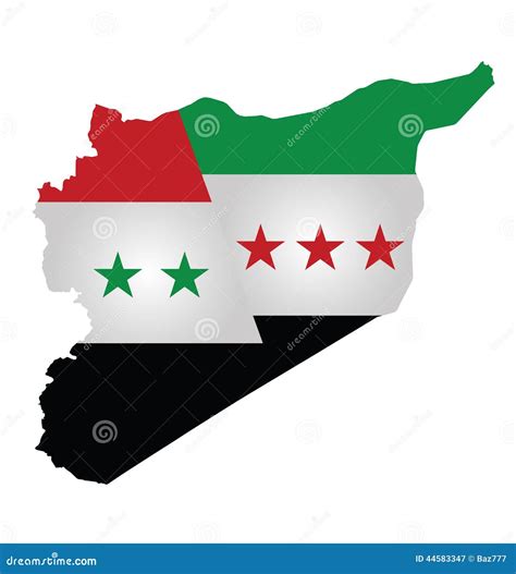 Syrian Flag stock vector. Illustration of geographic - 44583347