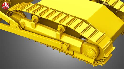 Bulldozer Tracks with Ground Engaging Tool - 3D Model by Markos3d