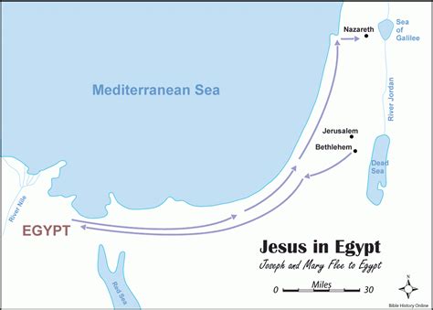 Joseph and Mary's Flight into Egypt - Bible History