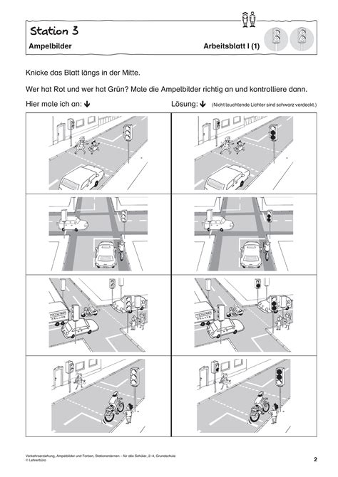 Arbeitsblätter Verkehrsregeln - Grundschule Unterrichtsmaterial Sachunterricht Verkehrserziehung ...