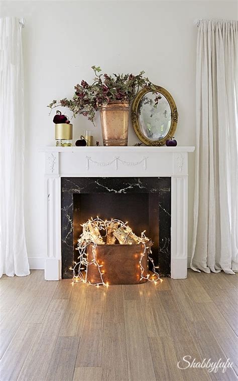 Fake Fireplace Idea | When You Don't Have A Real One - shabbyfufu.com