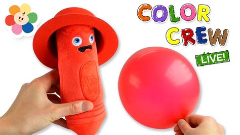 Learn Colors With Colorful Toys For Children | COLOR CREW LIVE | RED ...