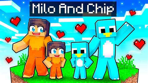 Having A MILO and CHIP Family in MINECRAFT - YouTube