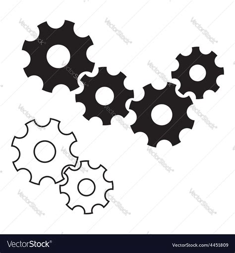 Gear wheels Royalty Free Vector Image - VectorStock