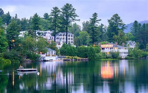 Fall Foliage at Mirror Lake Inn Resort on Lake Placid