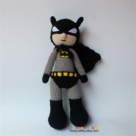 Handmade Crochet Batman Batman Plush Toy Stuffed Doll