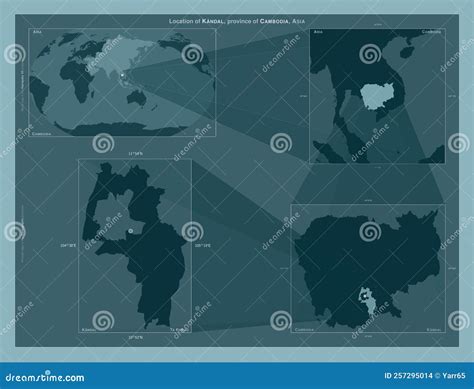 Kandal, Cambodia. Described Location Diagram Stock Illustration ...