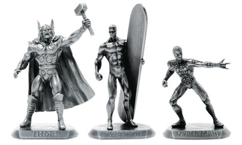 Marvel Pewter Figures – Series 1 – Spider-Man, Silver Surfer, Thor (SD – DANZ COMIX and Collektibles