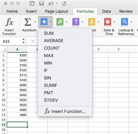 Formulas On Excel Spreadsheet