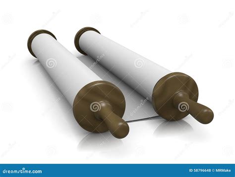 Closed Blank Scroll Stock Illustration - Image: 58796648