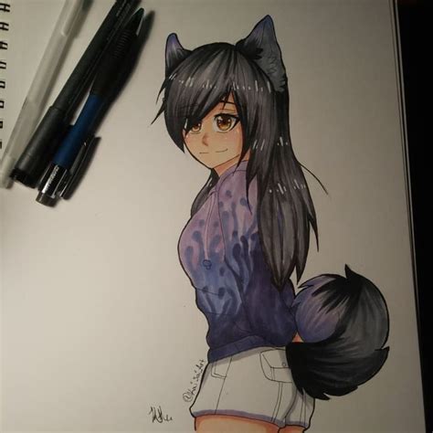 Hoi just drew aphmau with her werewolf form and I ik I got a few things ...