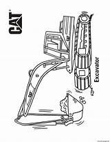 Caterpillar Excavator Coloring Pages sketch template