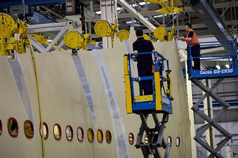 Production At The Airbus SE A350 Wing Assembly Factory Photos and ...