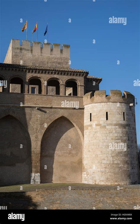 Aljaferia Palace Building, Saragossa - Zaragoza, Spain Stock Photo - Alamy